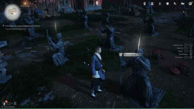 Investigate the Two Statues Outside the Temple