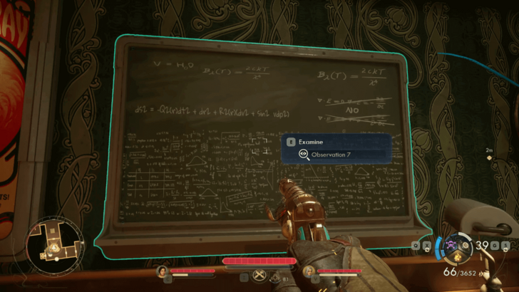 Blackboard with Formula on the Wall