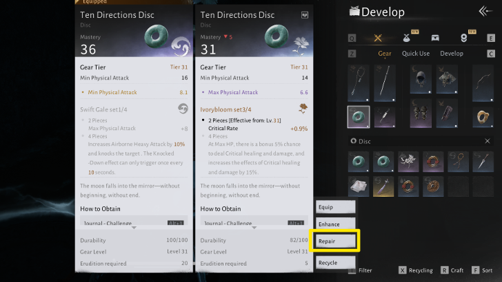 Repair Them For the Set Effect