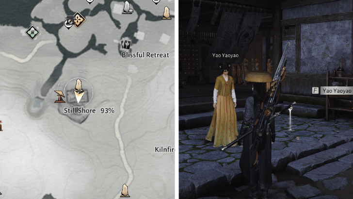 Where Winds Meet - Yao Yaoyao in front of clinic