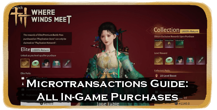Microtransactions Guide All In-Game Purchases