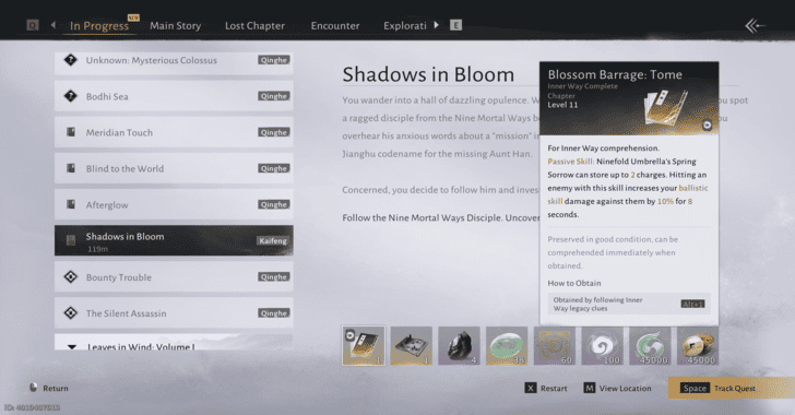 ,Blossom Barrage Legacy Clue 2