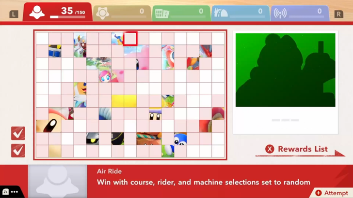 Character Rewards in the Checklist