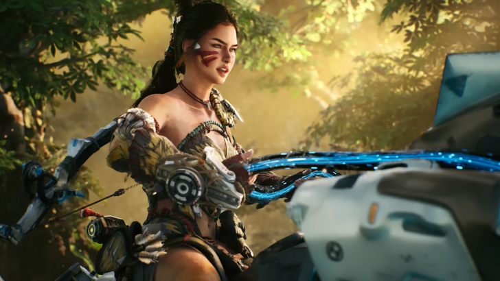 Horizon Steel Frontiers Character Riding A Machine