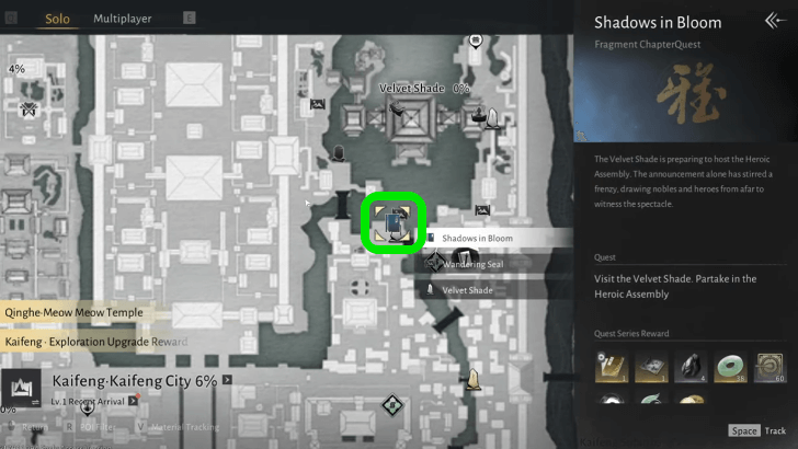 Shadows in Bloom Map Location