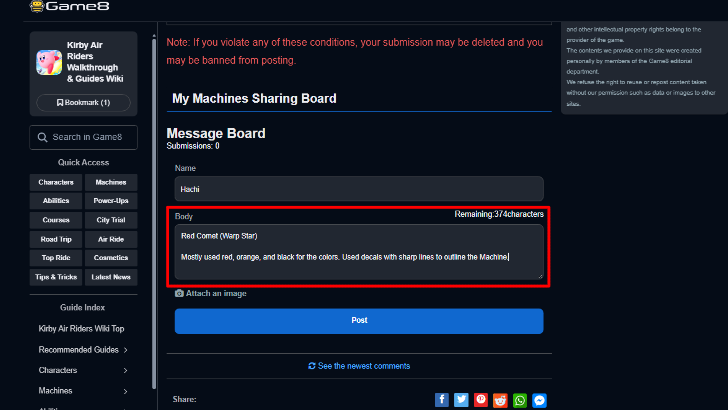 Custom Machine Details