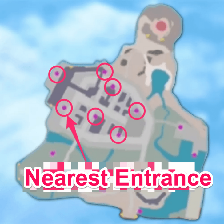 Nearest Entrance Map