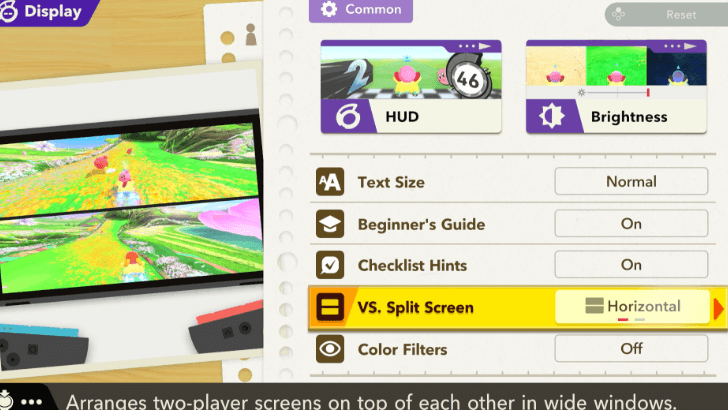 Split Screen in the Display Settings