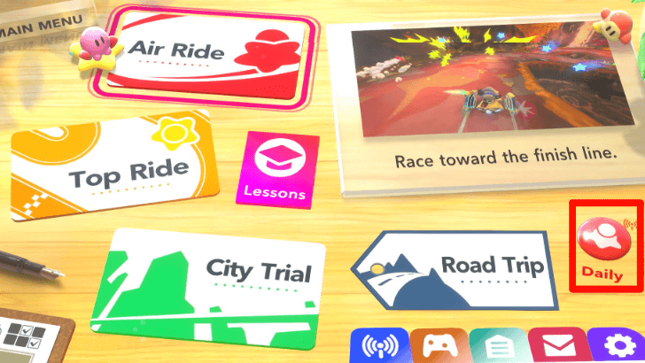 Main Menu Daily event