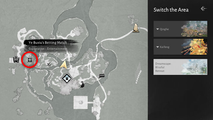 Ye Buxia Dreamscape Location