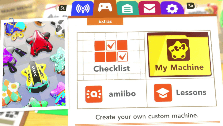 My Machine in the Extras Menu