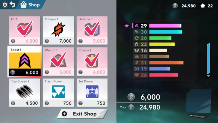 Purchase Stat Upgrades