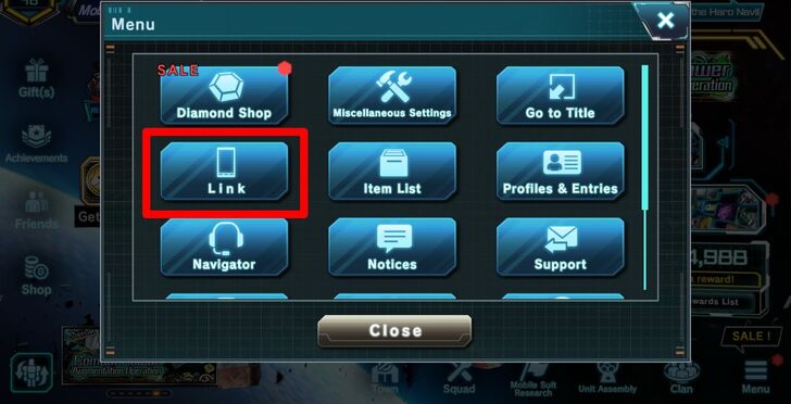 Account Linking Step 2 - Gundam UCE