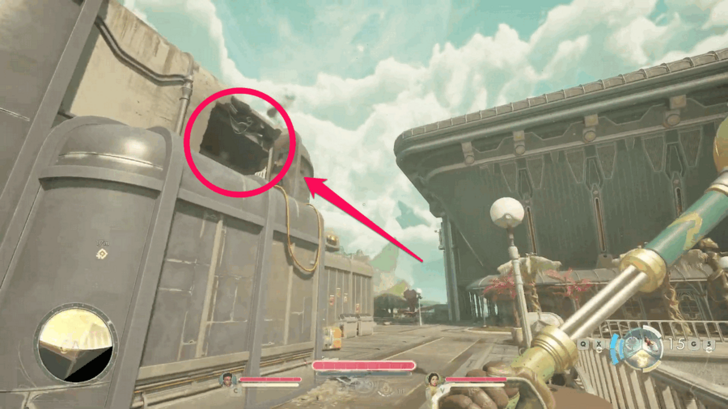 Enter through hole in wall