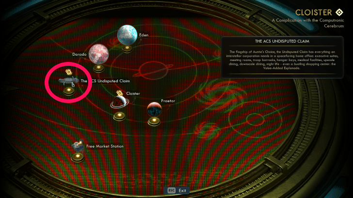 ACS Undisputed Claim Location