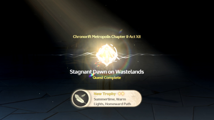 Wuthering Waves - Chapter 2 Act 12 - Cleared and Trophy Reward