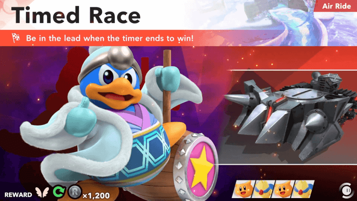 Defeat King Dedede in Timed Race