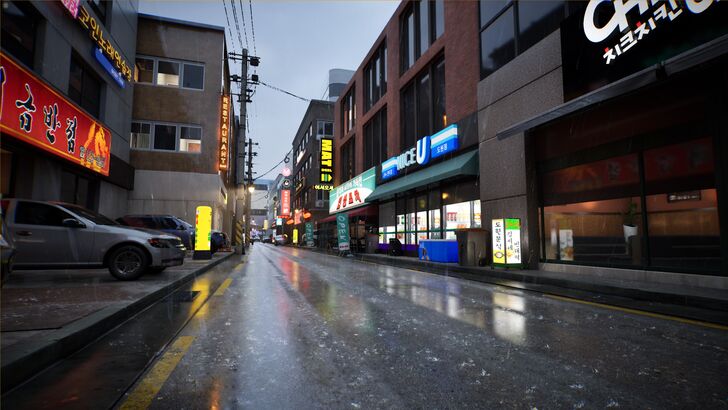 InZOI Official In-Game Street Screenshot