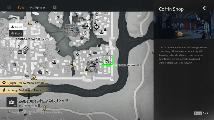 Coffin Shop Map Location