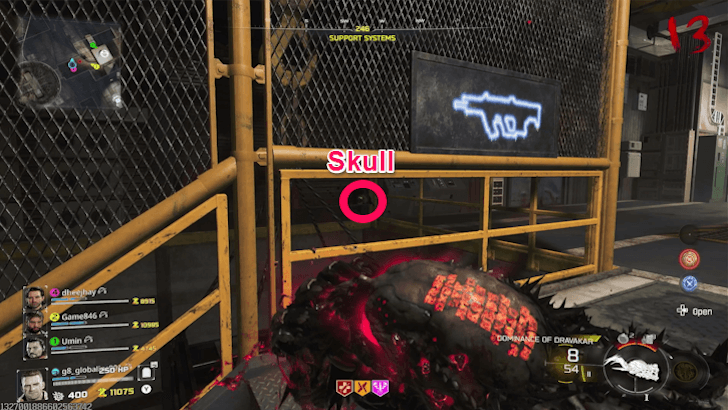 Skull in support systems