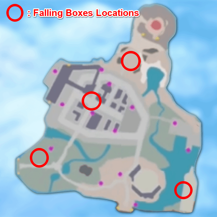 Falling Boxes Map Location