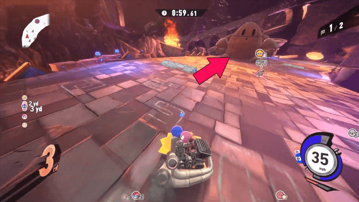 Finish without Touching a Golem in Cavernous Corners