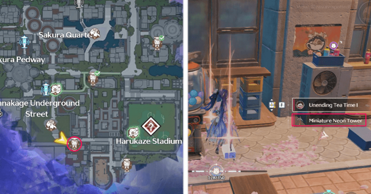 Miniature Neon Tower Capsule Machine Location