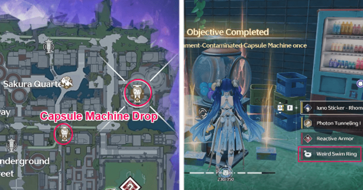 Weird Swim Ring Capsule Machine Location