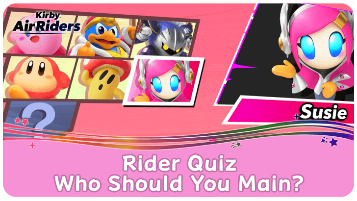 Kirby Air Riders Character Quiz Guide