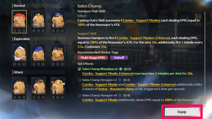 Equip a Namipon