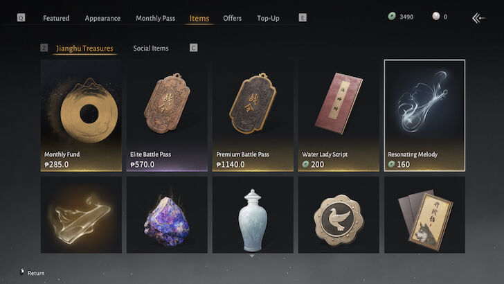 Resonating Melody Items Shop