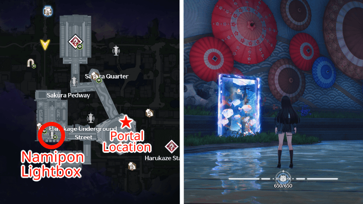 Wuthering Waves - Hanakage Underground Street Irideglow Portal and Lightbox