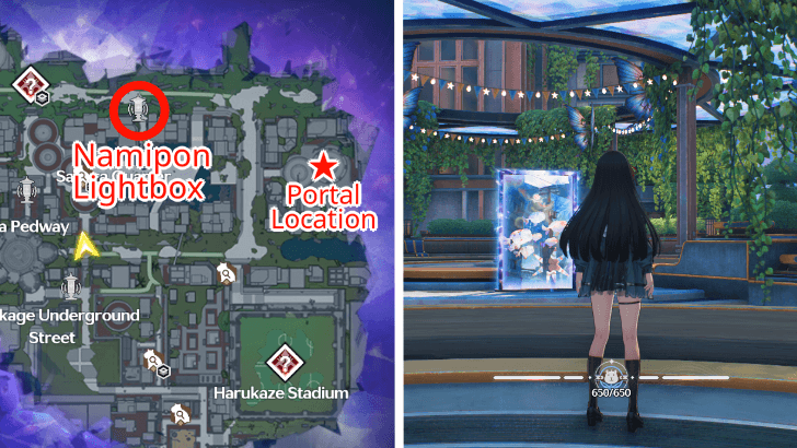 Wuthering Waves - Sakura Quarter Irideglow Portal and Lightbox