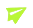 Sticker (Lime Paper Plane)