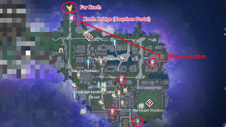 Sakura Quarter Flat Map