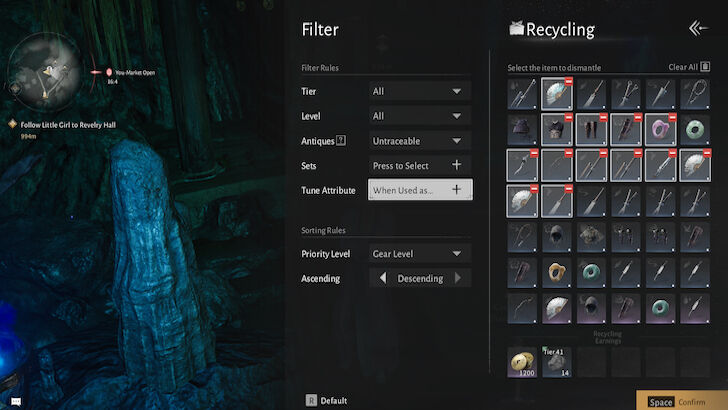 Dismantle Unwanted Gear