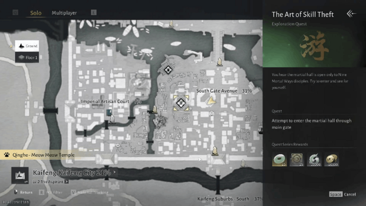 The Art of Skill Theft Map Location