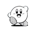 Sticker (Black and White Kirby)