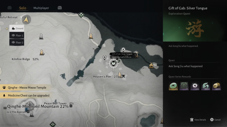 Gift of Gab - Spring Quest Pinpoint on Map