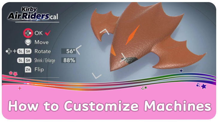 Kirby Air Riders How to Customize Machines