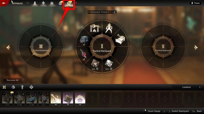 Tactical Backpack Icon Armoury Page
