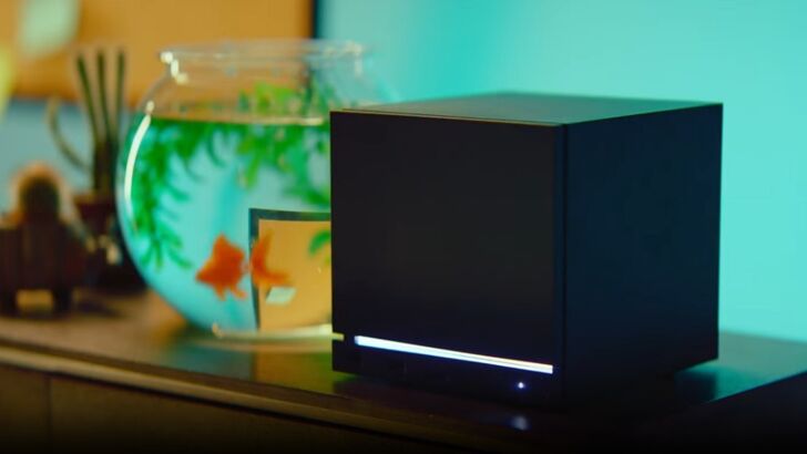 Steam Machine Beside A Fishbowl