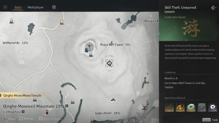 Skill Theft Exploration Quest