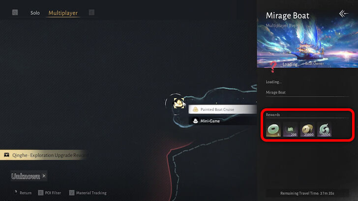 Mirage Boat Event Rewards