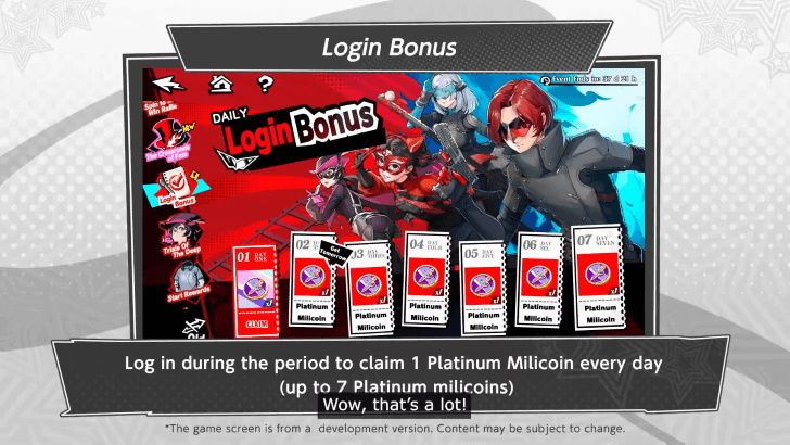 Persona 5 The Phantom X - Login Event Milicoin Ver.