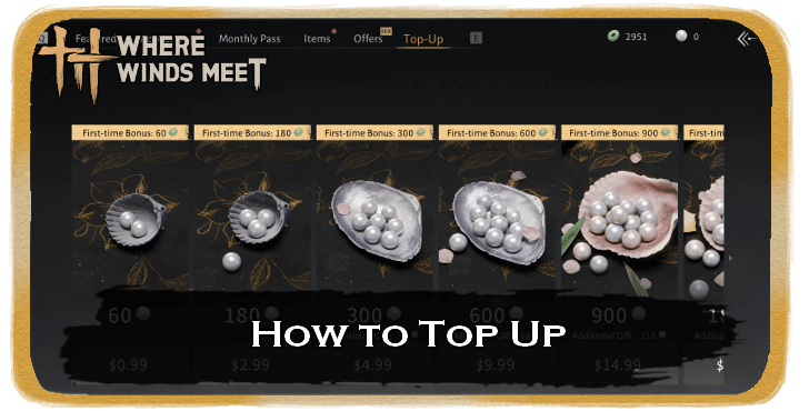 Where Winds Meet How to Top Up