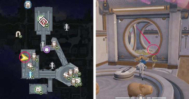 Head to the North West of the Room