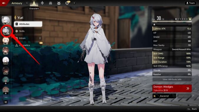 Armoury Character Page DNA