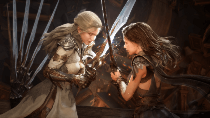 Tides of Annihilation Gwendolyn fighting Mordred