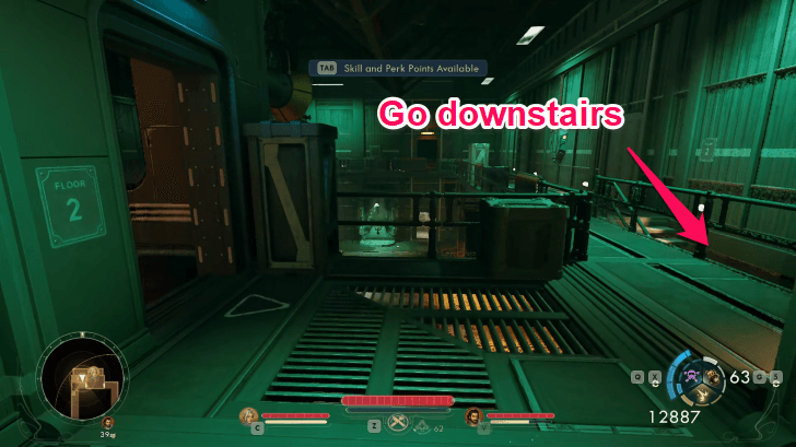 Stairs in Right Entrance of Facility